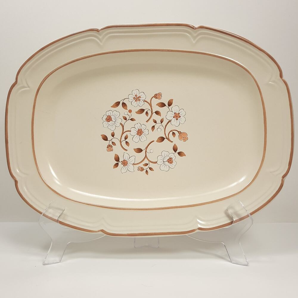 The Covington Edition Idlewild Pattern 13" Oval Platter Stoneware Japan